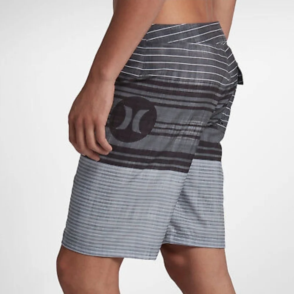 Hurley Men's Black and Gray Swim Shorts